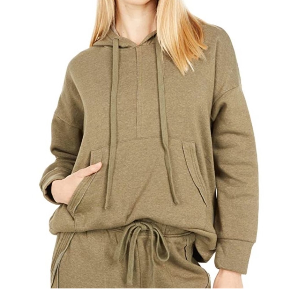 FP Movement | NWOT Army Green Work It Out Soft Oversized VSCO Hoodie Sweatshirt - Picture 2 of 16